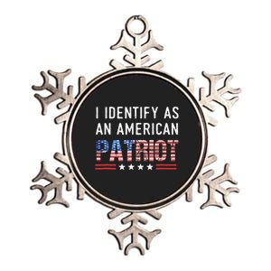 I Identify As An American Patriot Veterans & Patriotism Metallic Star Ornament