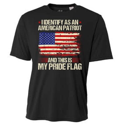 I Identify As An American Patriot This Is My Pride Flag Cooling Performance Crew T-Shirt