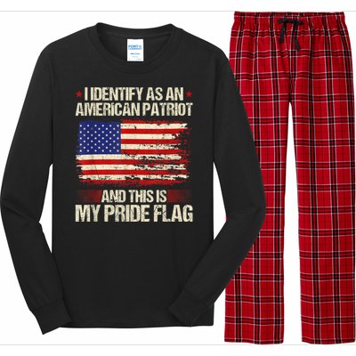 I Identify As An American Patriot This Is My Pride Flag Long Sleeve Pajama Set