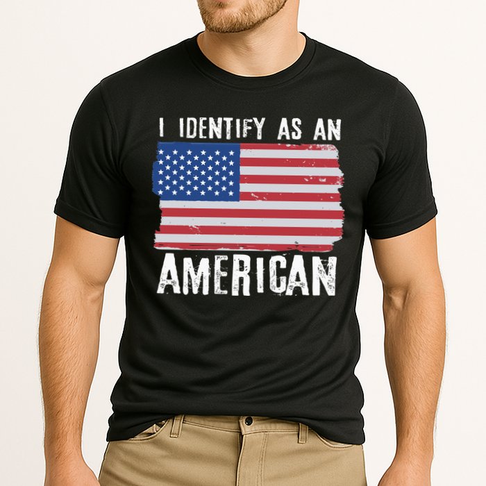 I Identify As An American Proud US American Cooling Performance Crew T-Shirt