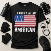 I Identify As An American Proud US American Cooling Performance Crew T-Shirt