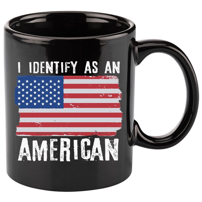 I Identify As An American Proud US American 11oz C Handle Ceramic Mug