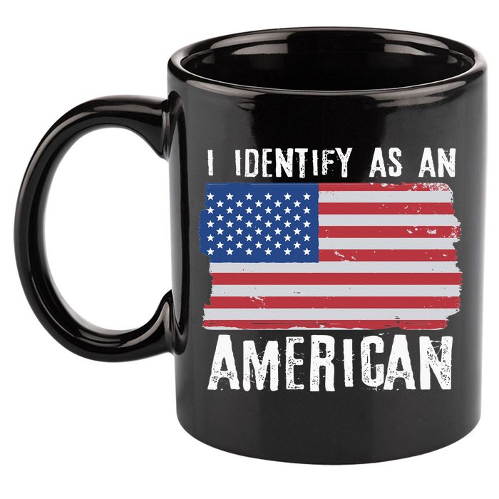 I Identify As An American Proud US American 11oz C Handle Ceramic Mug