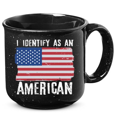 I Identify As An American Proud US American 15oz Campfire Ceramic Mug