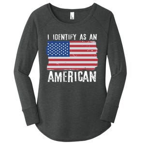 I Identify As An American Proud US American Women's Perfect Tri Tunic Long Sleeve Shirt