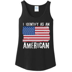 I Identify As An American Proud US American Ladies Essential Tank