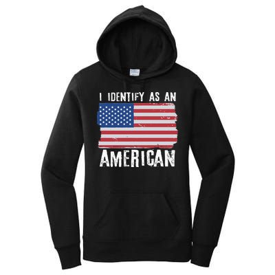 I Identify As An American Proud US American Women's Pullover Hoodie