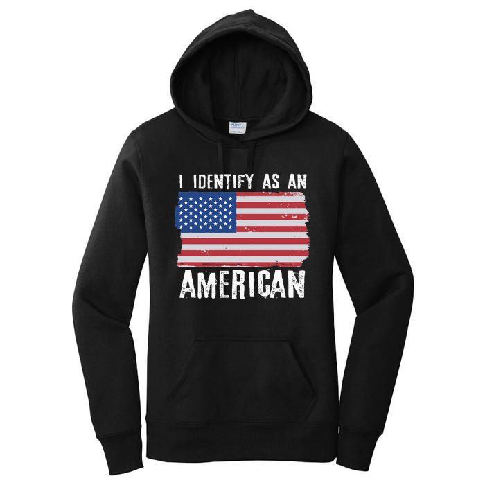 I Identify As An American Proud US American Women's Pullover Hoodie