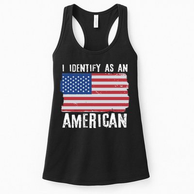 I Identify As An American Proud US American Womens Tank Top