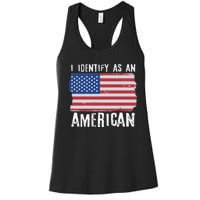 I Identify As An American Proud US American Women's Racerback Tank