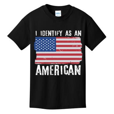 I Identify As An American Proud US American Kids T-Shirt