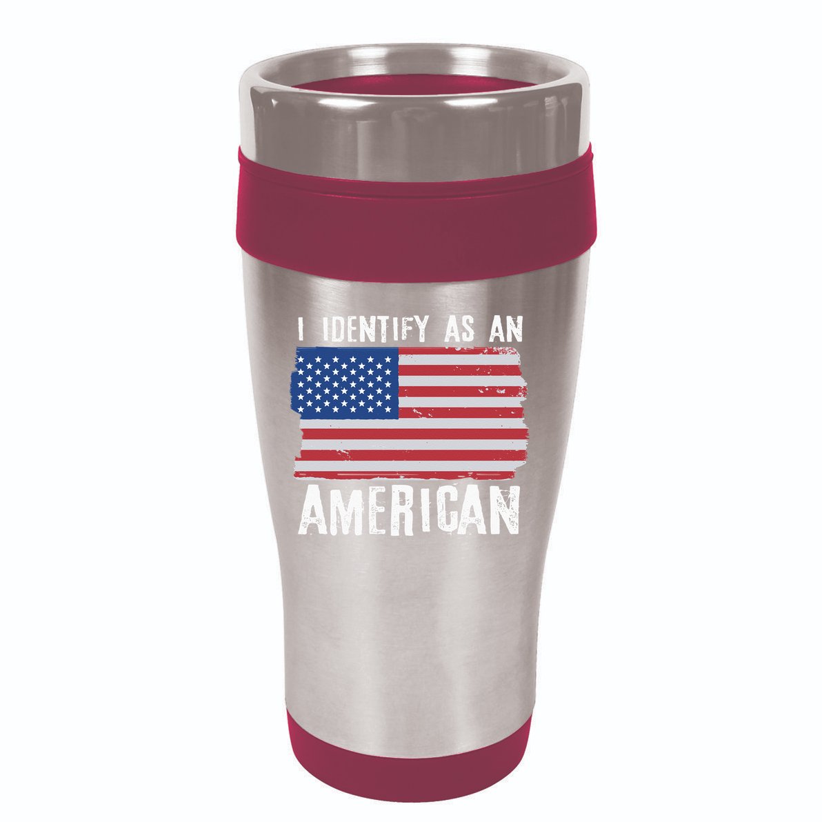 I Identify As An American Proud US American 16oz Travel Tumbler