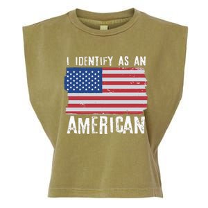 I Identify As An American Proud US American Garment-Dyed Women's Muscle Tee