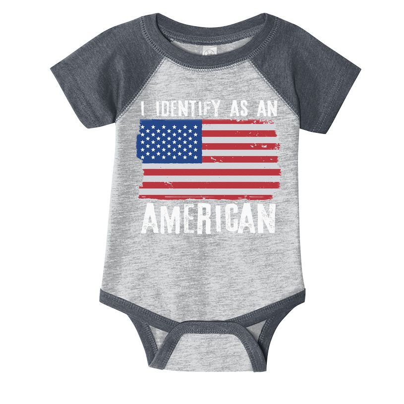 I Identify As An American Proud US American Infant Baby Jersey Bodysuit