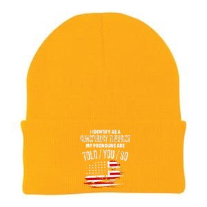 I Identify As A Conspiracy Theorist Pronouns Are Told You So Knit Cap Winter Beanie