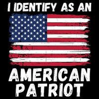 I Identify As An American Patriot 4th Of July USA Flag American My Pride Flag 7-Panel Snapback Hat