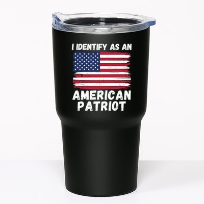 I Identify As An American Patriot 4th Of July USA Flag American My Pride Flag Tumbler