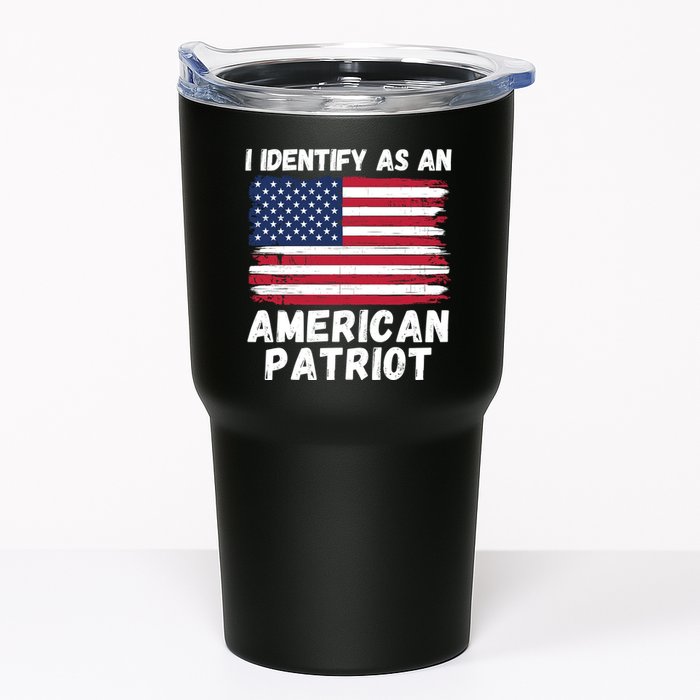 I Identify As An American Patriot 4th Of July USA Flag American My Pride Flag Tumbler