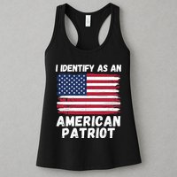 I Identify As An American Patriot 4th Of July USA Flag American My Pride Flag Womens Tank Top