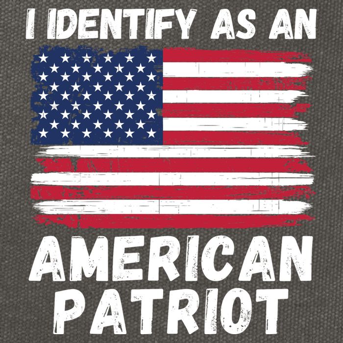 I Identify As An American Patriot 4th Of July USA Flag American My Pride Flag Cotton Canvas Backpack