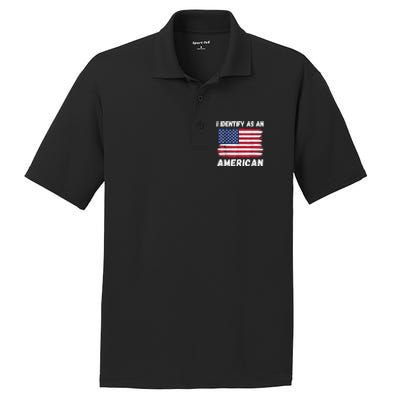 I Identify As An American 4th Of July Usa Flag No Politics PosiCharge RacerMesh Polo