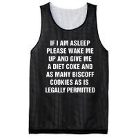 If I Am Asleep Please Wake Me Up And Give Me A Diet Mesh Reversible Basketball Jersey Tank