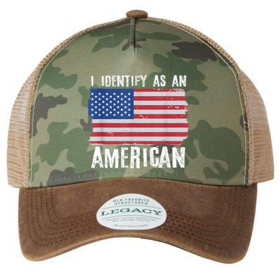 I Identify As An American Proud Us American Legacy Tie Dye Trucker Hat