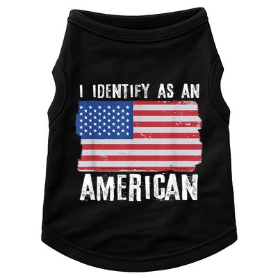 I Identify As An American Proud Us American Doggie Tank