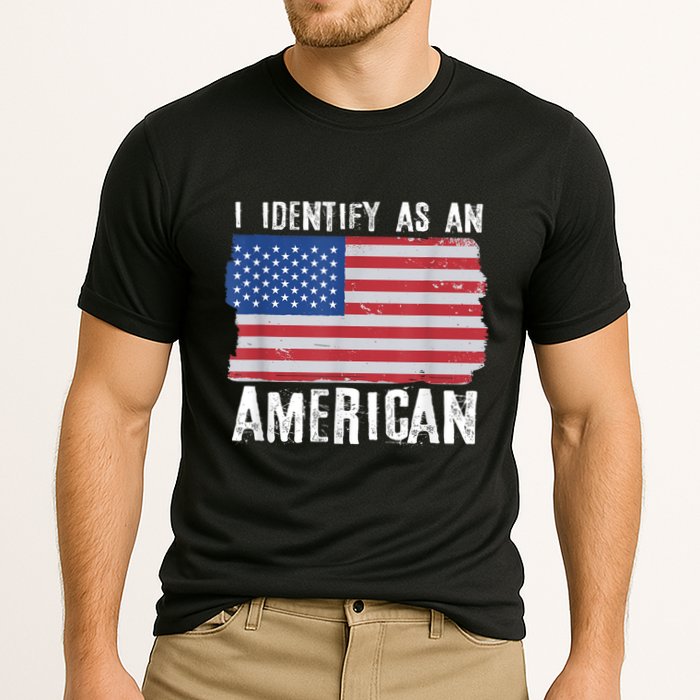 I Identify As An American Proud Us American Cooling Performance Crew T-Shirt