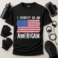 I Identify As An American Proud Us American Cooling Performance Crew T-Shirt