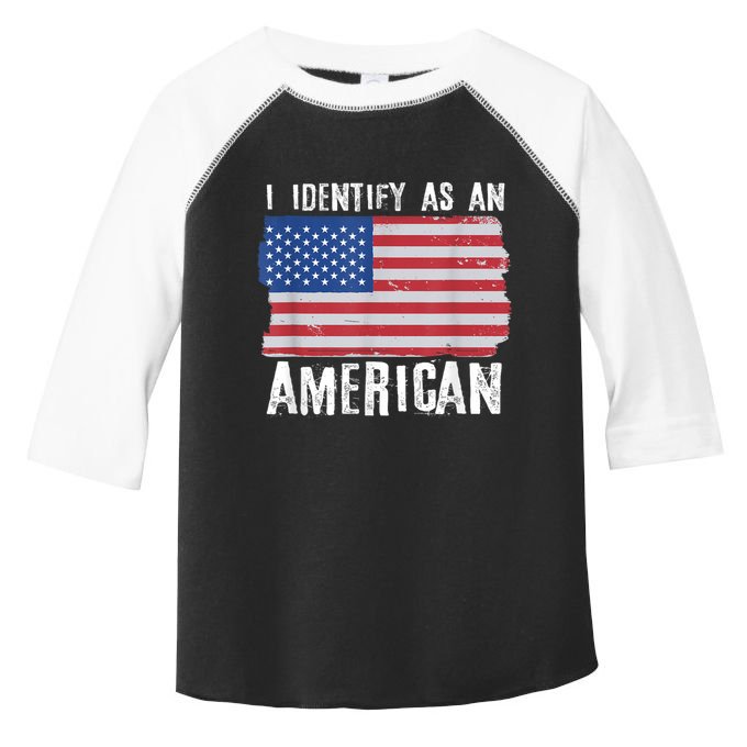 I Identify As An American Proud Us American Toddler Fine Jersey T-Shirt