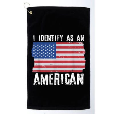 I Identify As An American Proud Us American Golf Towel