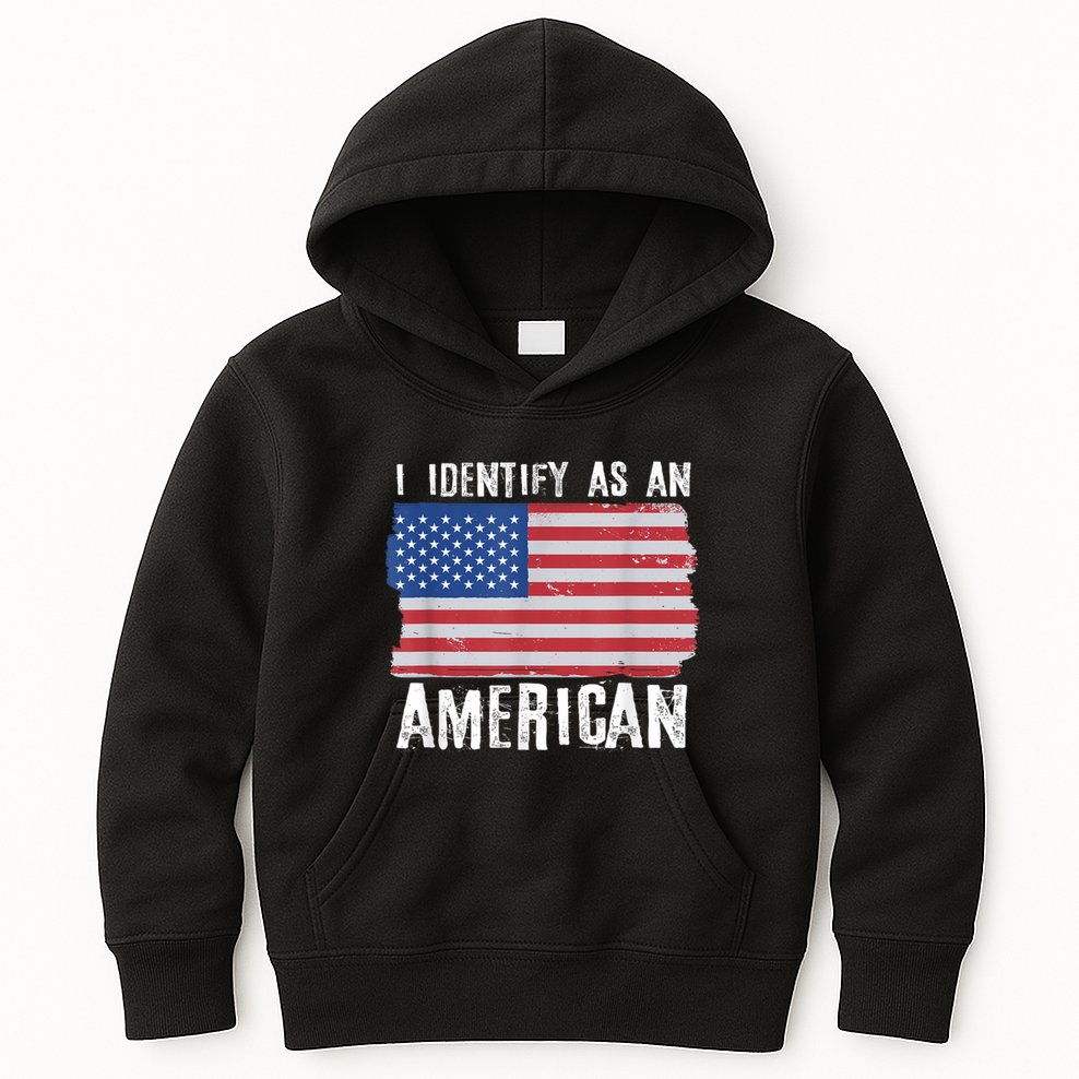 I Identify As An American Proud Us American Kids Hoodie