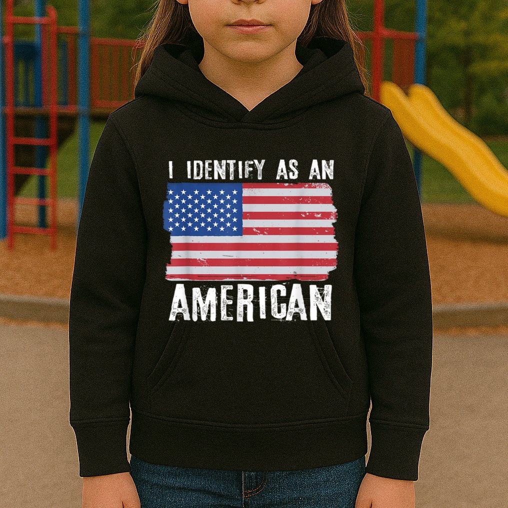 I Identify As An American Proud Us American Kids Hoodie