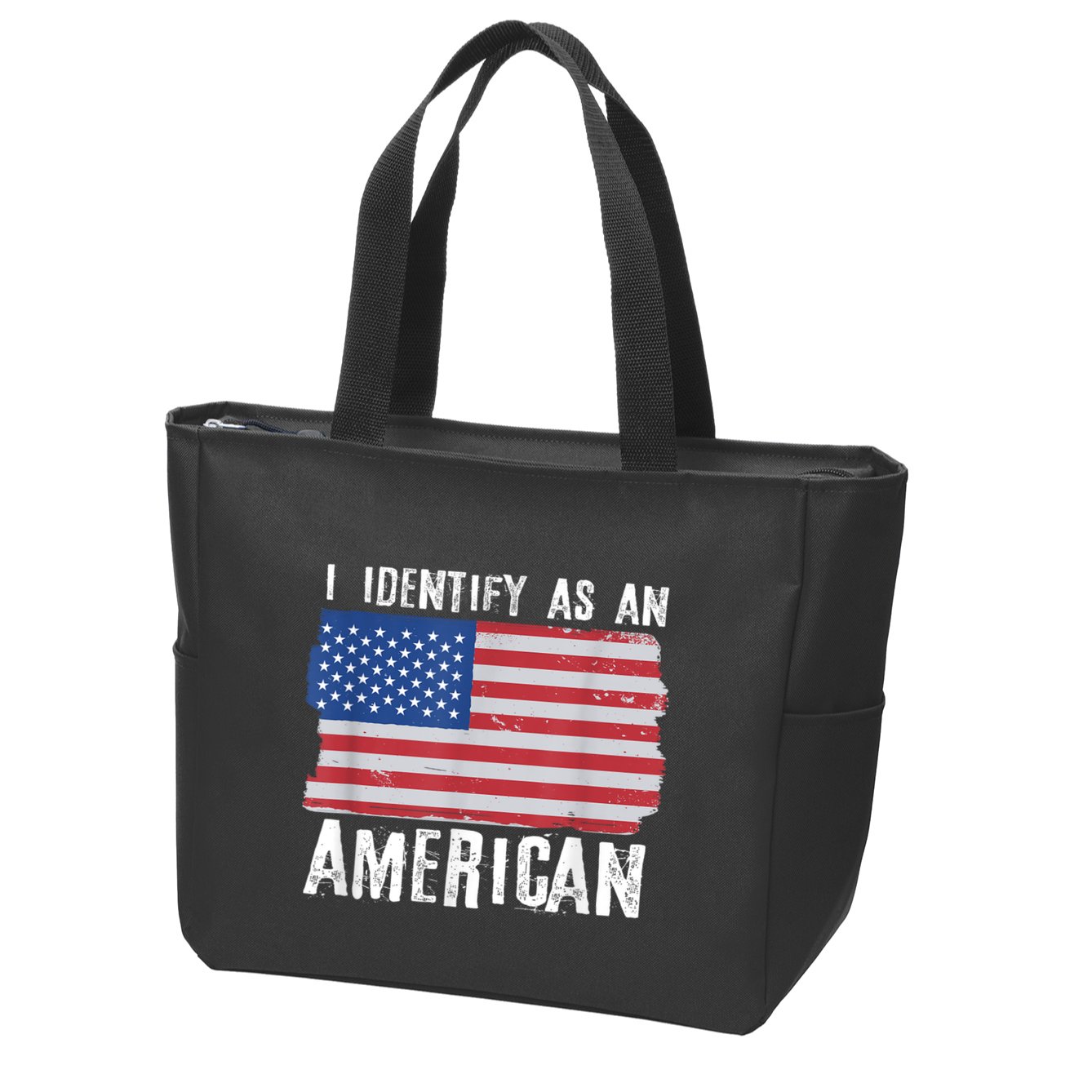 I Identify As An American Proud Us American Zip Tote Bag