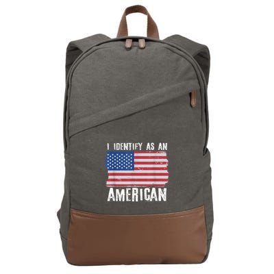 I Identify As An American Proud Us American Cotton Canvas Backpack