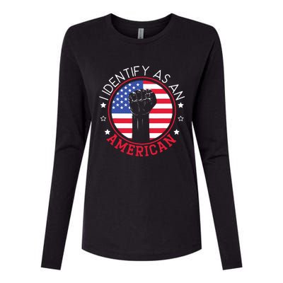 I Identify As An American USA Constitution Day Womens Cotton Relaxed Long Sleeve T-Shirt