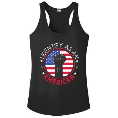 I Identify As An American USA Constitution Day Ladies PosiCharge Competitor Racerback Tank