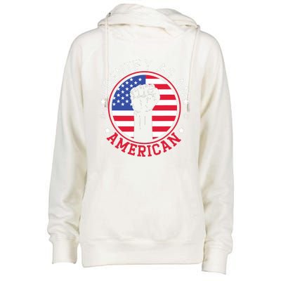 I Identify As An American USA Constitution Day Womens Funnel Neck Pullover Hood