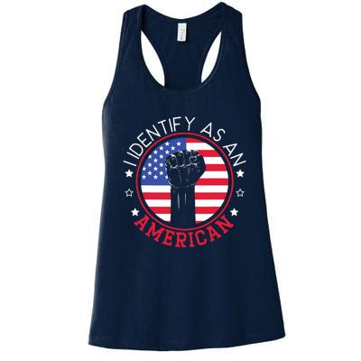 I Identify As An American USA Constitution Day Women's Racerback Tank