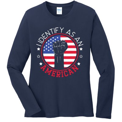 I Identify As An American USA Constitution Day Ladies Long Sleeve Shirt