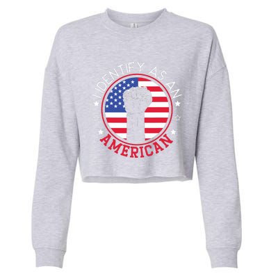 I Identify As An American USA Constitution Day Cropped Pullover Crew