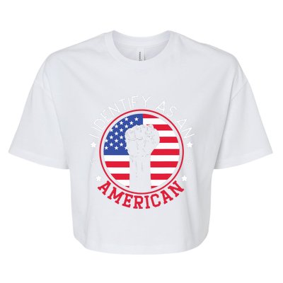 I Identify As An American USA Constitution Day Bella+Canvas Jersey Crop Tee