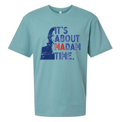 ItS Is About Madam Time Election 2024 Harris Funny Sueded Cloud Jersey T-Shirt