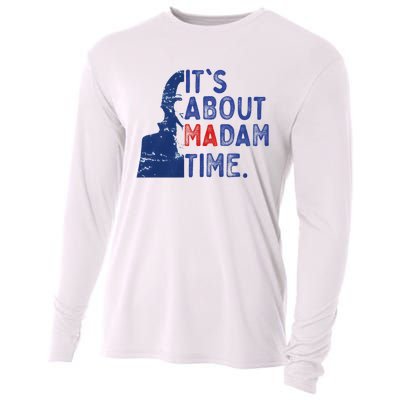 ItS Is About Madam Time Election 2024 Harris Funny Cooling Performance Long Sleeve Crew