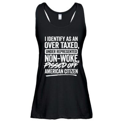 I Identify As An Over Taxed Under Represented Non Woke Bissed Off American Citiz Ladies Essential Flowy Tank