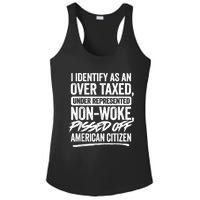 I Identify As An Over Taxed Under Represented Non Woke Bissed Off American Citiz Ladies PosiCharge Competitor Racerback Tank