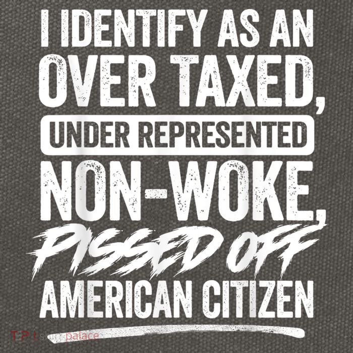 I Identify As An Over Taxed Under Represented Non Woke Bissed Off American Citiz Cotton Canvas Backpack