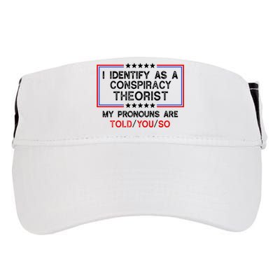 I Identify As A Conspiracy Theorist Pronouns Are Told You So Adult Drive Performance Visor