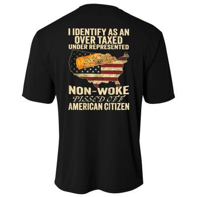 I Identify As An Over Taxed Under (On Back) Cooling Performance Crew T-Shirt